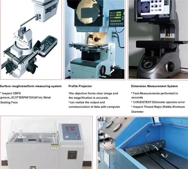 Test equipment of hydraulic fittings Test equipment of hydraulic fittings