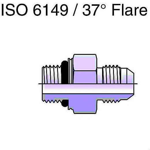 Metric flare fittings to Metric ORB adapter