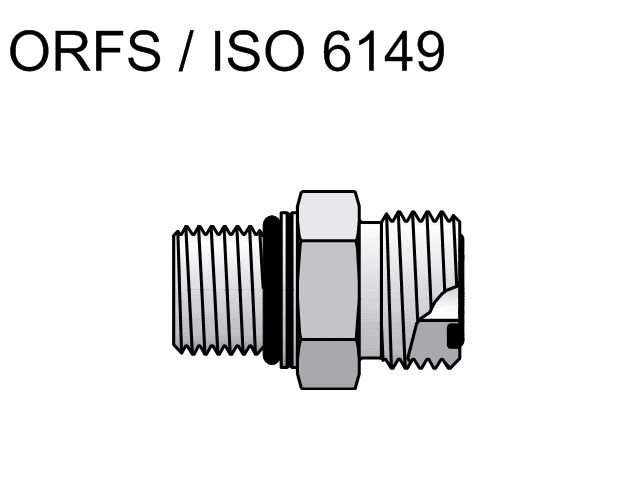 Sae 3 ORFS fittings to Metric ORB adapter