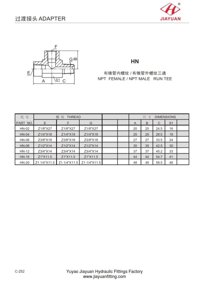 NPT Macho NPT Hembra Adaptador