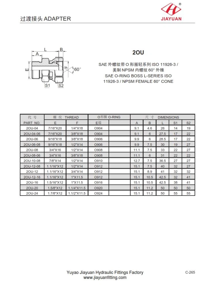 SAE ORB Conector giratorio NPT