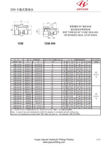 Racores macho BSPP métricos