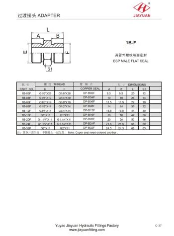 Adaptador de sello plano macho BSP
