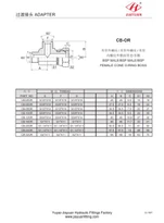 Junta tórica de cono giratorio BSP hembra BSP