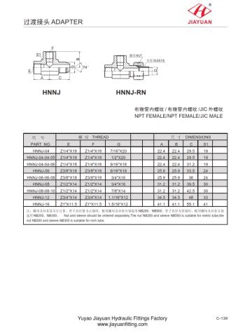 RT NPT 2 Conector hembra JIC macho
