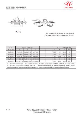 Tee BSPT hembra 2 JIC conector macho