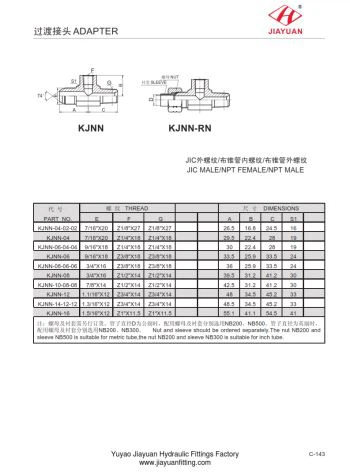 Tee NPT 2 hembra JIC conector macho