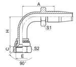 SaE Asiento de cono femenino 90
